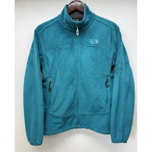 Mountain Hardwear Jacket Womens Medium Teal Fleece Plush Full Zip Outdoor